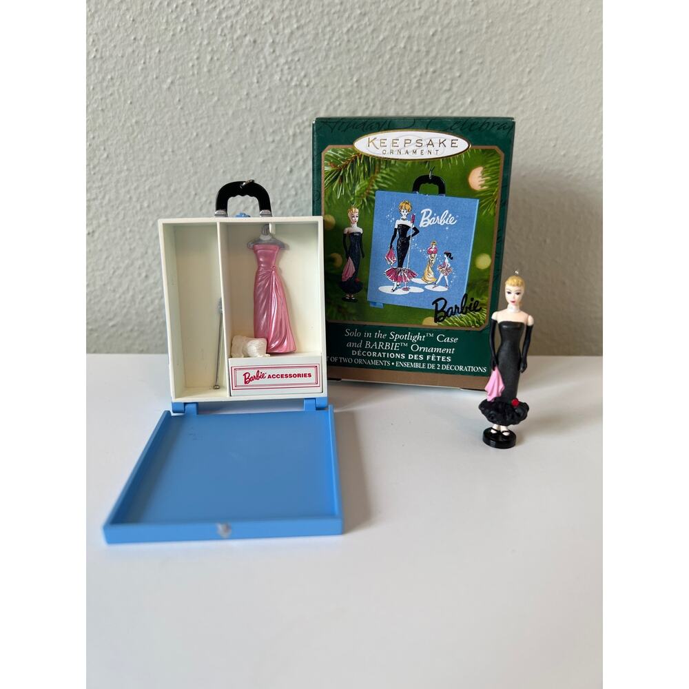 Hallmark Keepsake Ornament Solo in The Spotlight Case and Barbie 2001